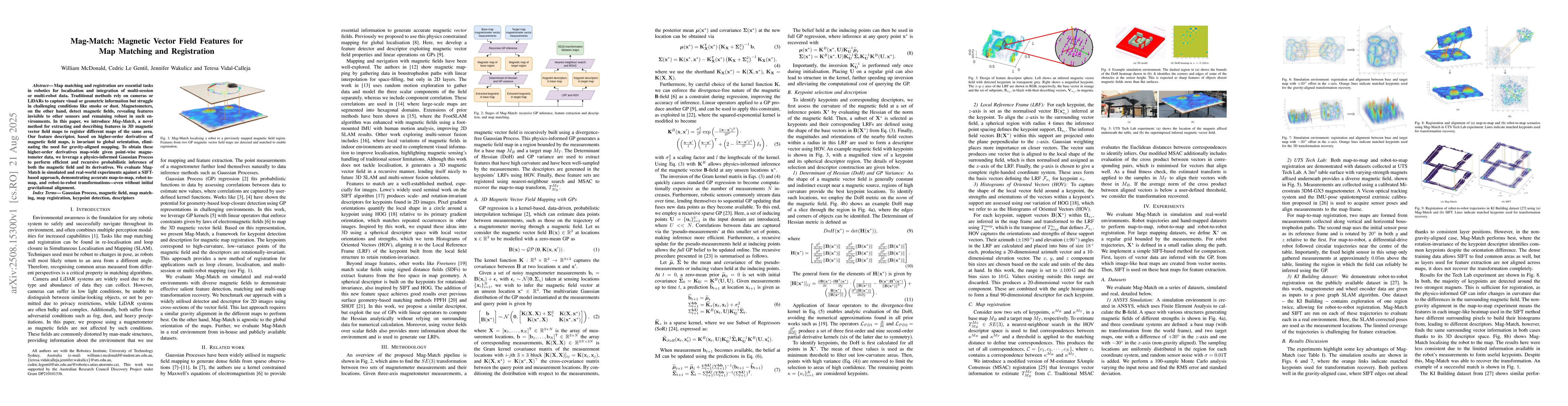 Thumbnail for Mag-Match: Magnetic Vector Field Features for Map Matching and
  Registration