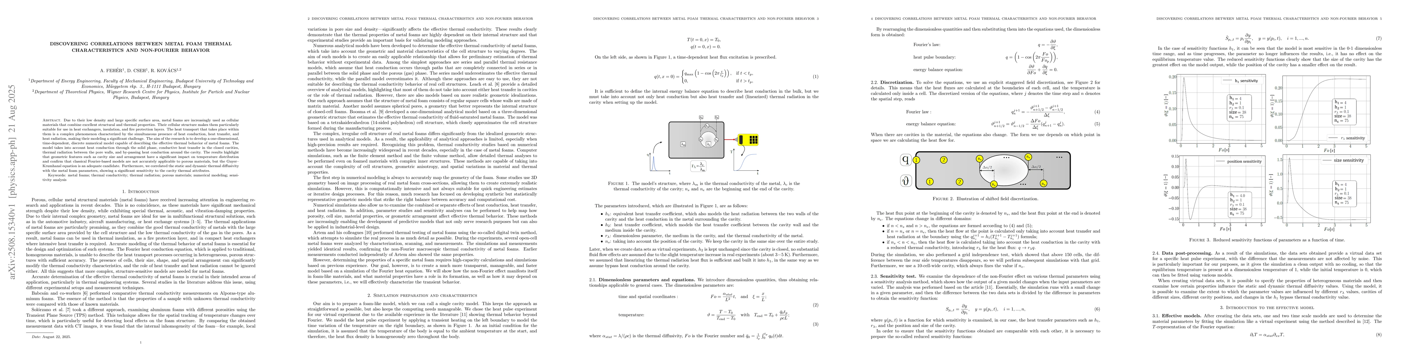 Thumbnail for Discovering correlations between metal foam thermal characteristics and
  non-Fourier behavior