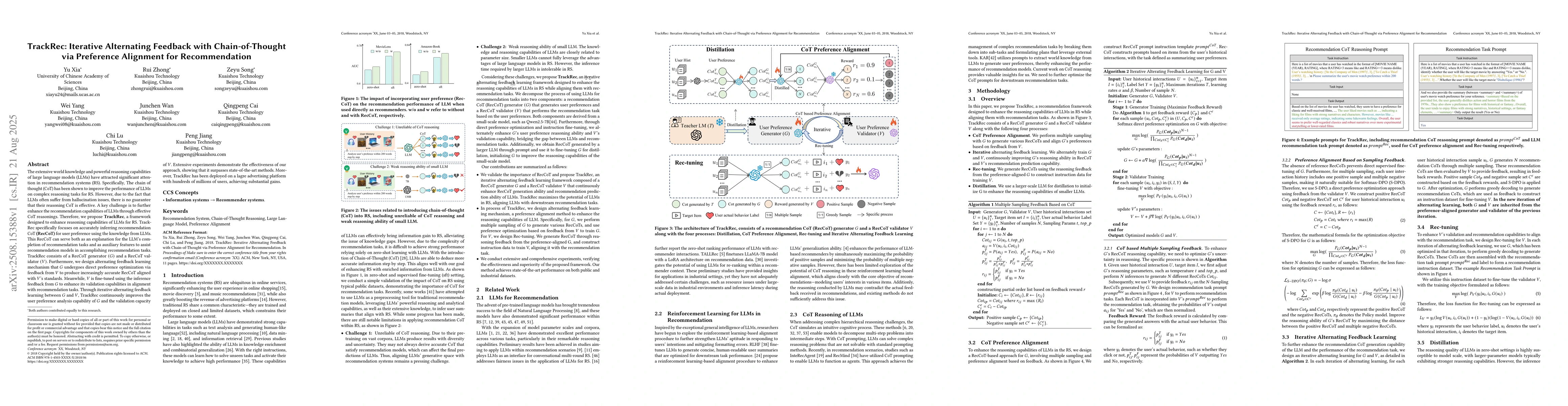 Thumbnail for TrackRec: Iterative Alternating Feedback with Chain-of-Thought via
  Preference Alignment for Recommendation