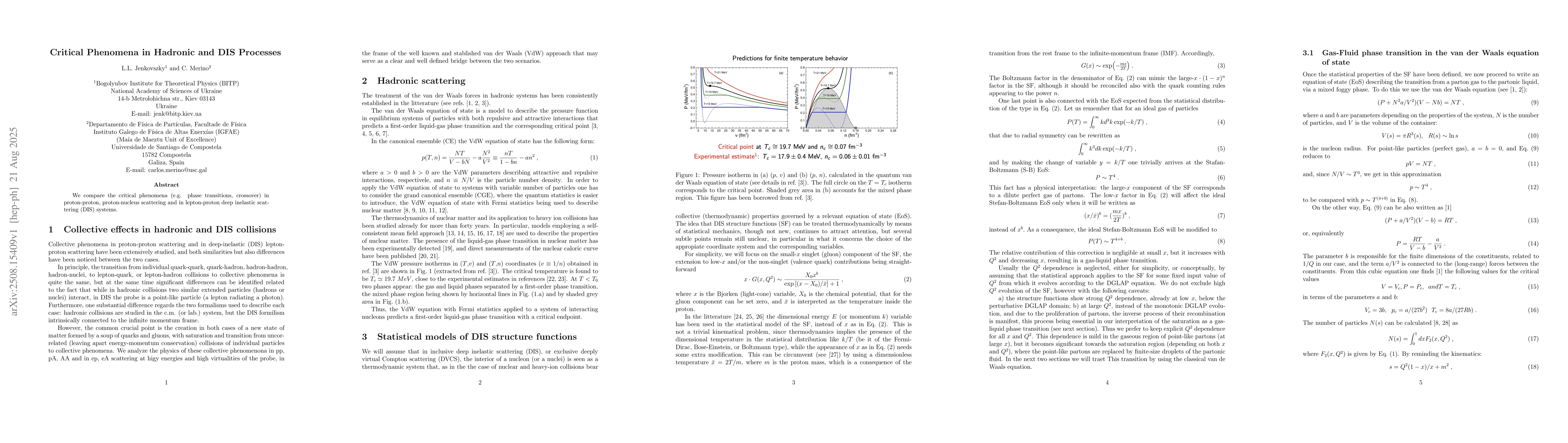 Thumbnail for Critical Phenomena in Hadronic and DIS Processes