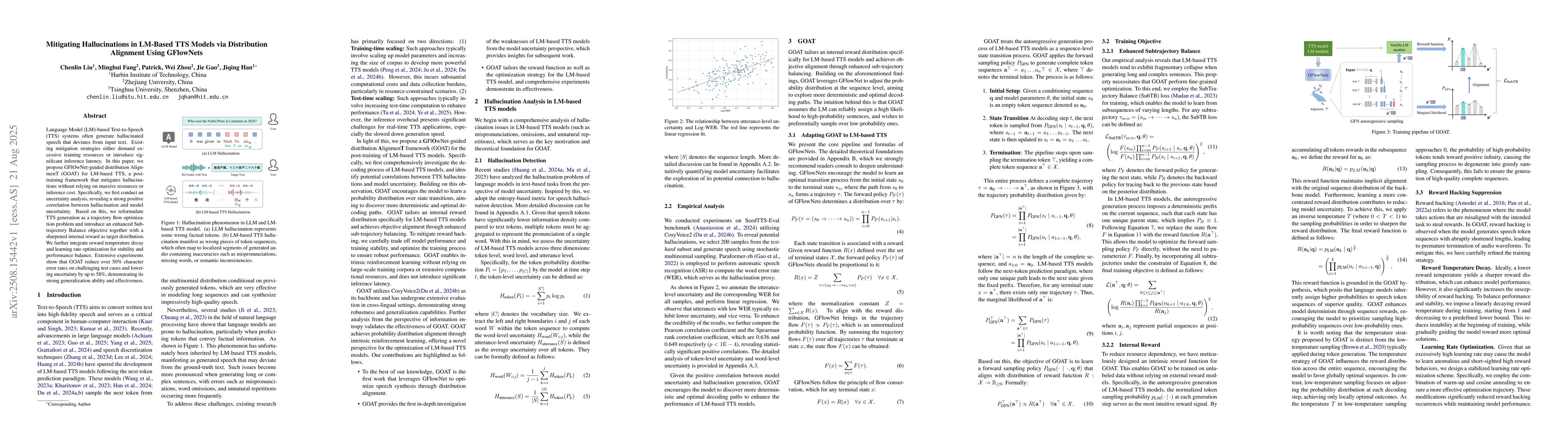 Thumbnail for Mitigating Hallucinations in LM-Based TTS Models via Distribution
  Alignment Using GFlowNets