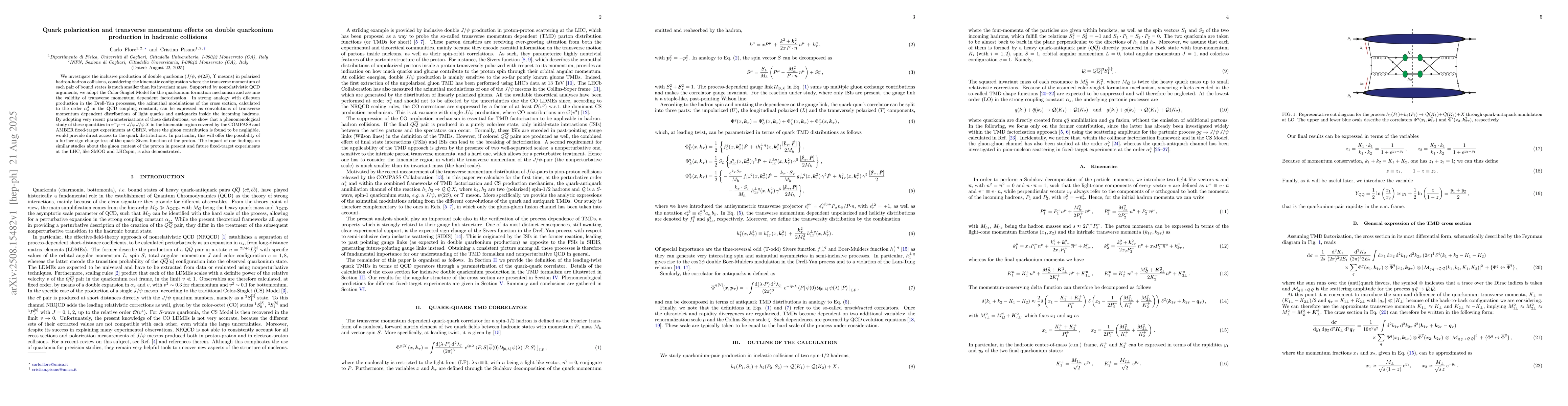 Thumbnail for Quark polarization and transverse momentum effects on double quarkonium
  production in hadronic collisions