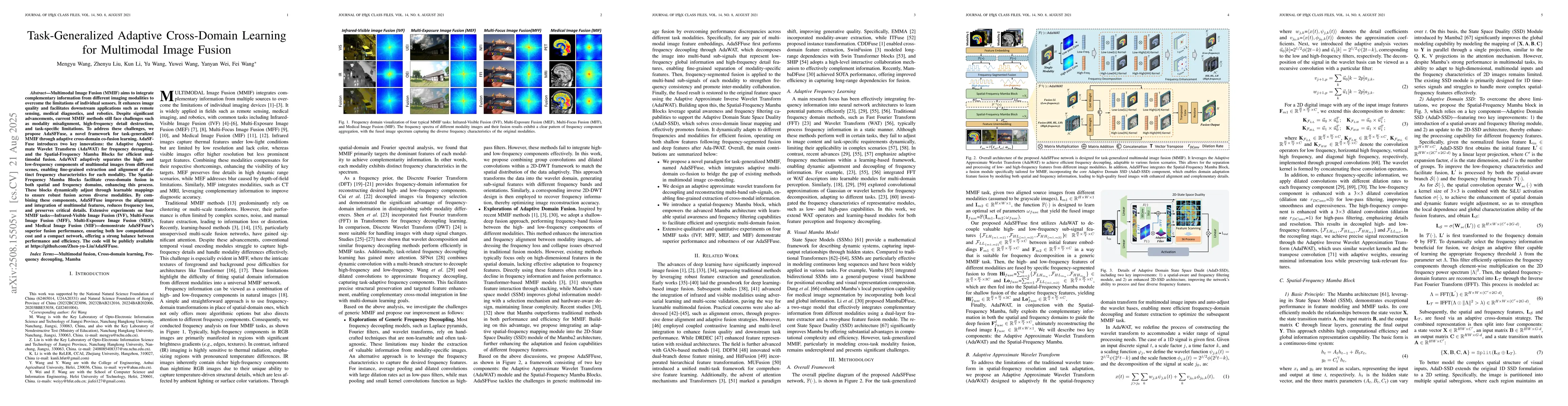 Thumbnail for Task-Generalized Adaptive Cross-Domain Learning for Multimodal Image
  Fusion