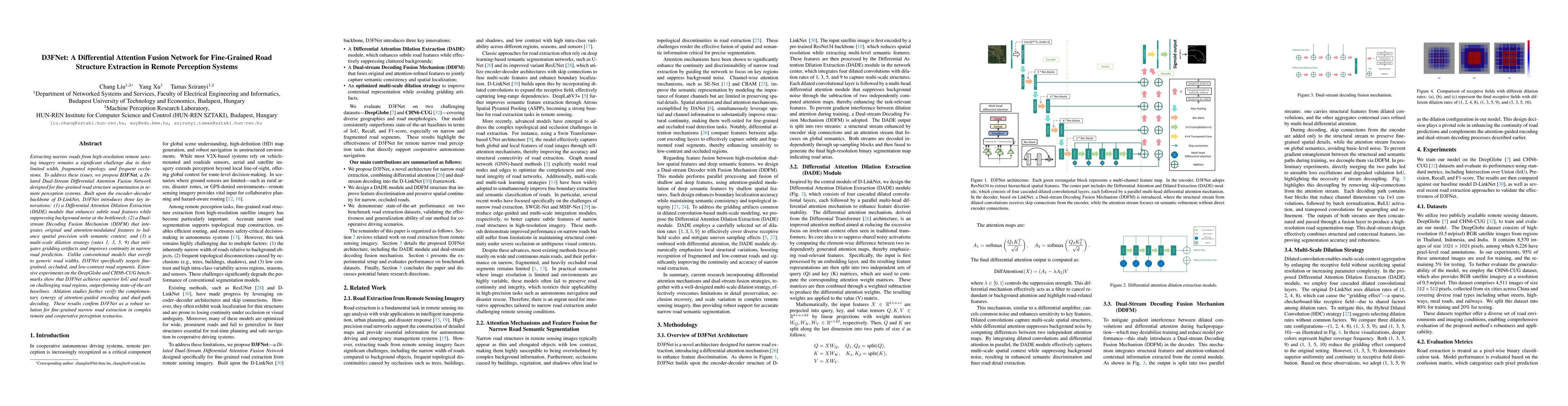 Thumbnail for D3FNet: A Differential Attention Fusion Network for Fine-Grained Road
  Structure Extraction in Remote Perception Systems