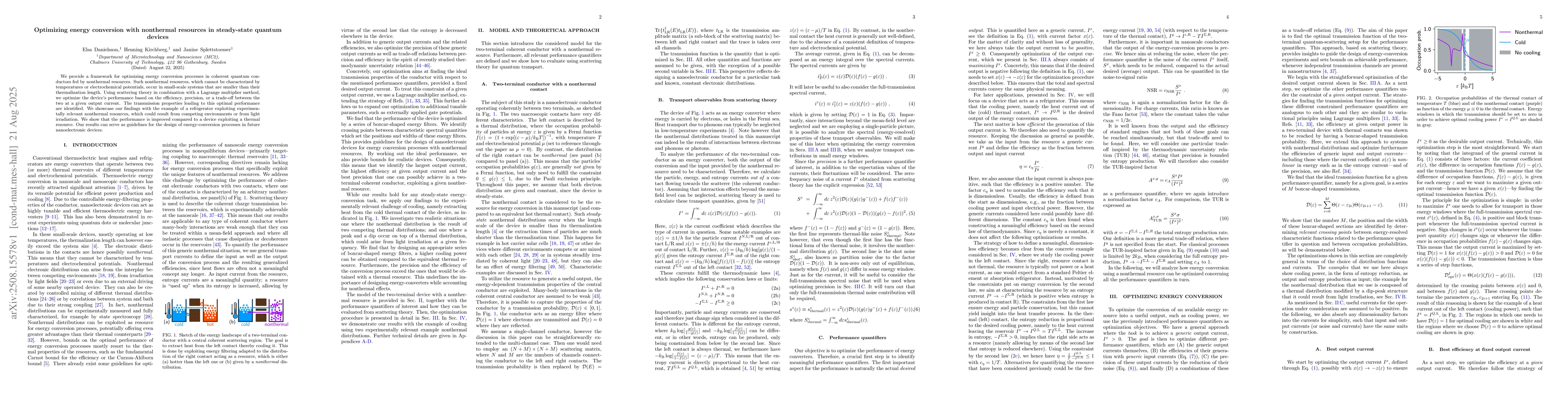 Thumbnail for Optimizing energy conversion with nonthermal resources in steady-state
  quantum devices