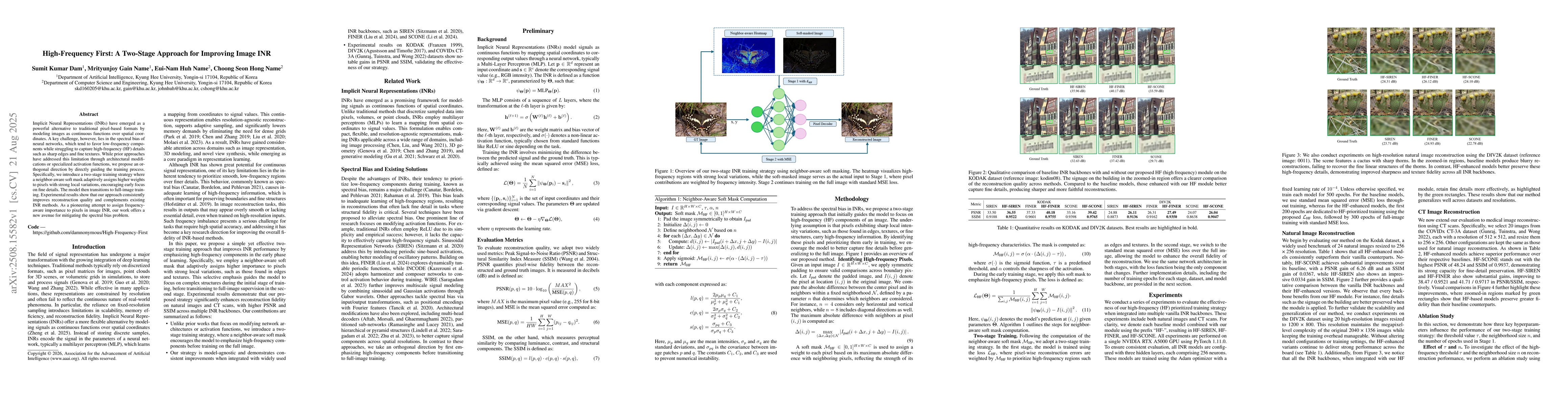 Thumbnail for High-Frequency First: A Two-Stage Approach for Improving Image INR