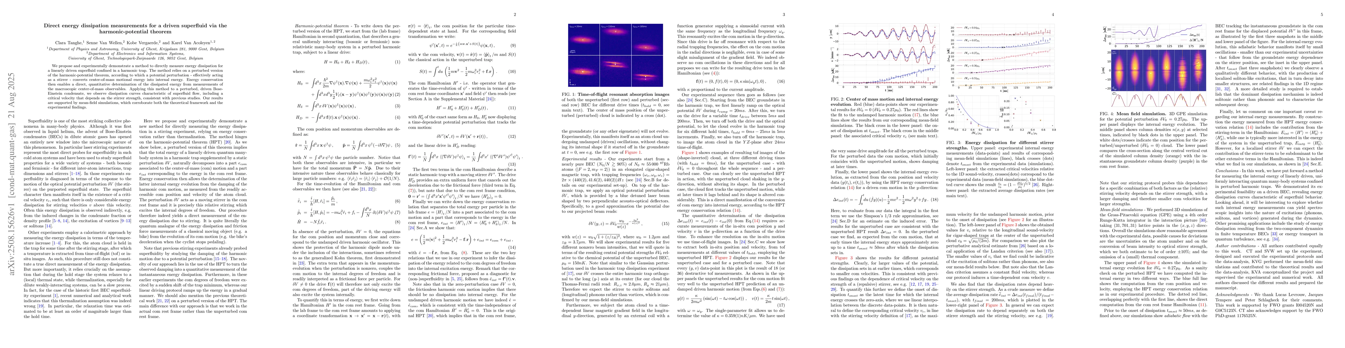 Thumbnail for Direct energy dissipation measurements for a driven superfluid via the
  harmonic-potential theorem