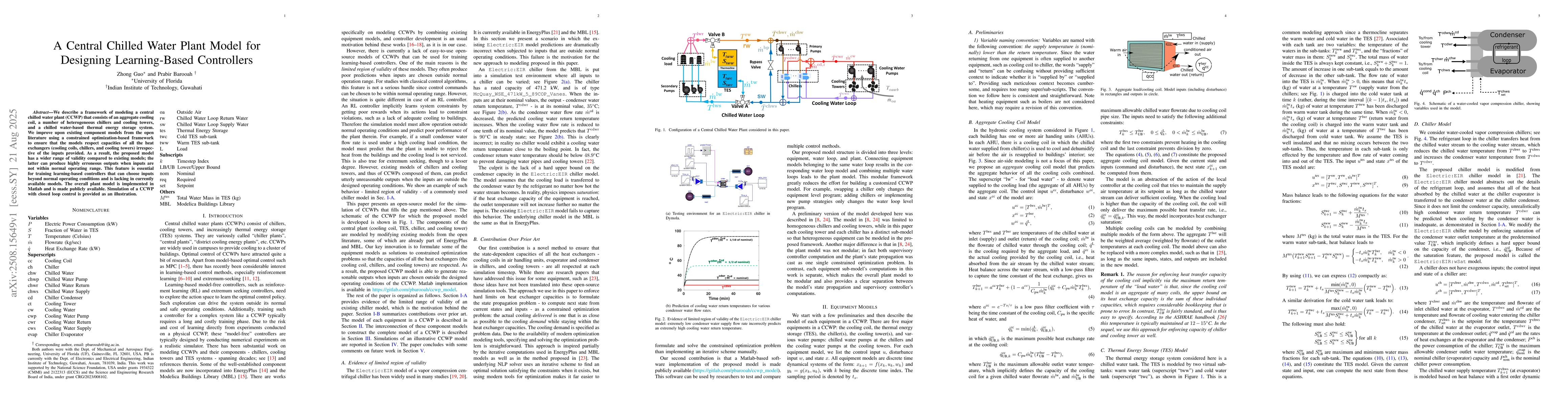 Thumbnail for A Central Chilled Water Plant Model for Designing Learning-Based
  Controllers
