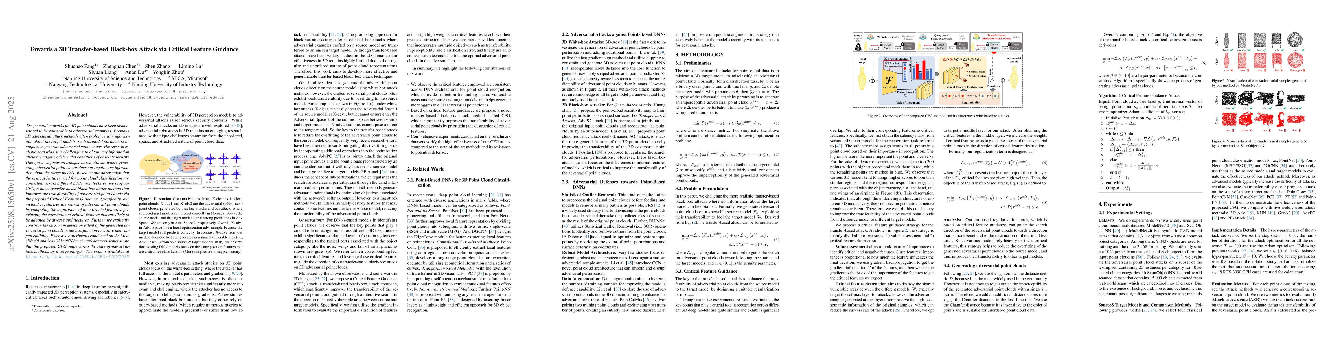 Thumbnail for Towards a 3D Transfer-based Black-box Attack via Critical Feature
  Guidance