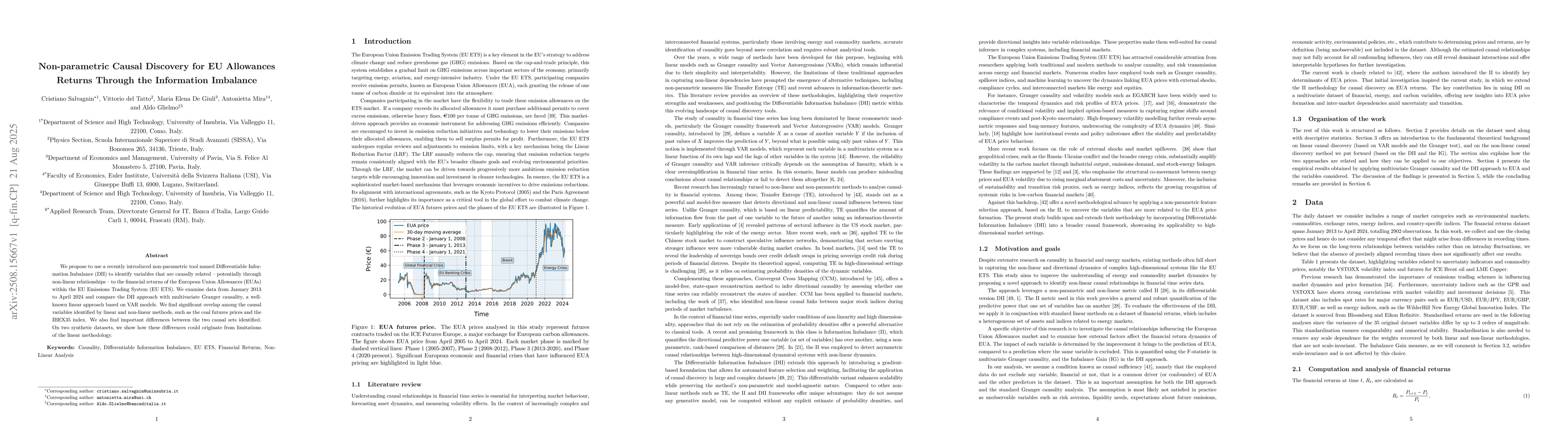 Thumbnail for Non-parametric Causal Discovery for EU Allowances Returns Through the
  Information Imbalance