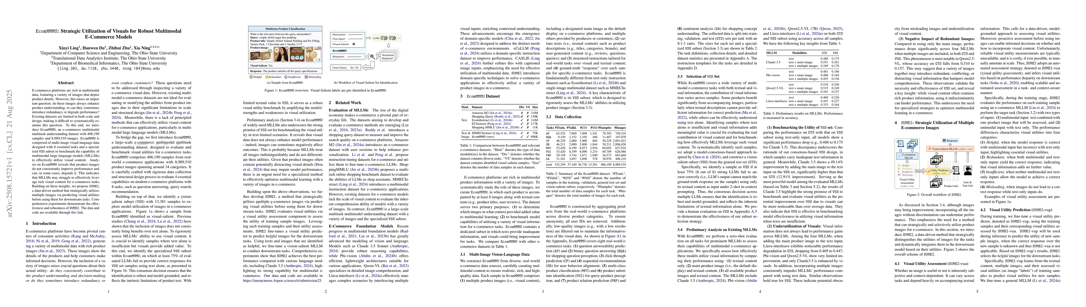 Thumbnail for EcomMMMU: Strategic Utilization of Visuals for Robust Multimodal
  E-Commerce Models
