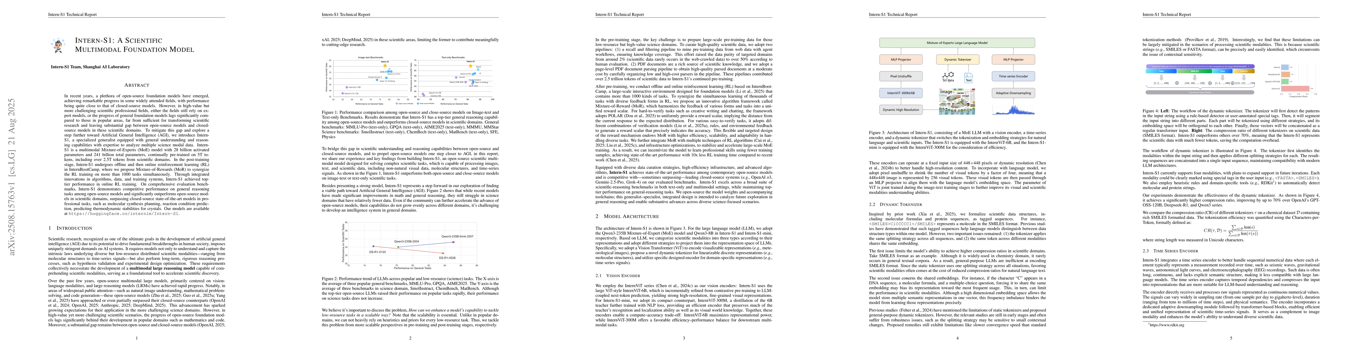 Thumbnail for Intern-S1: A Scientific Multimodal Foundation Model