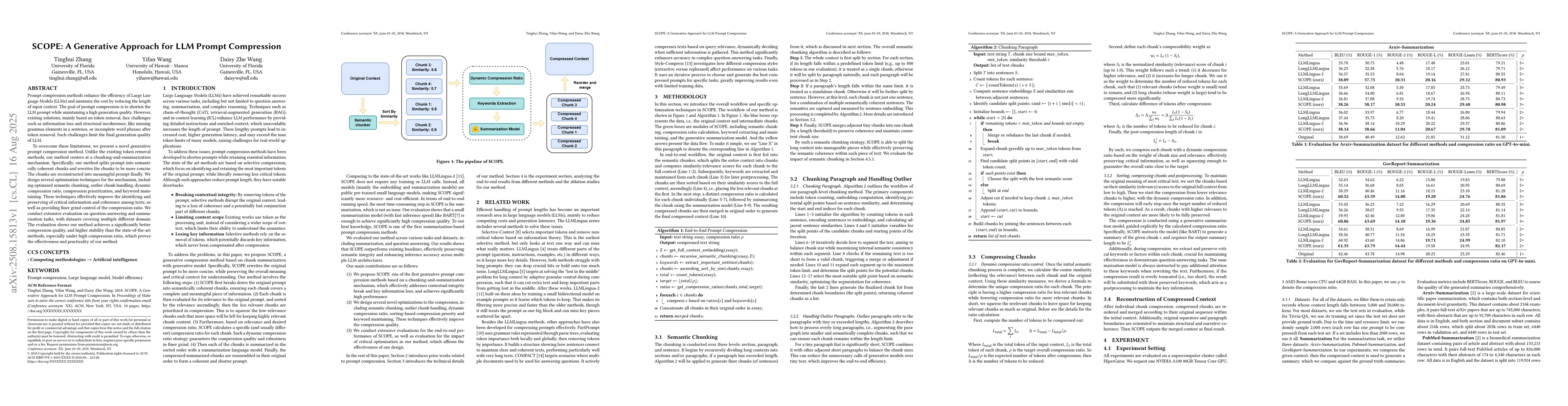 Thumbnail for SCOPE: A Generative Approach for LLM Prompt Compression