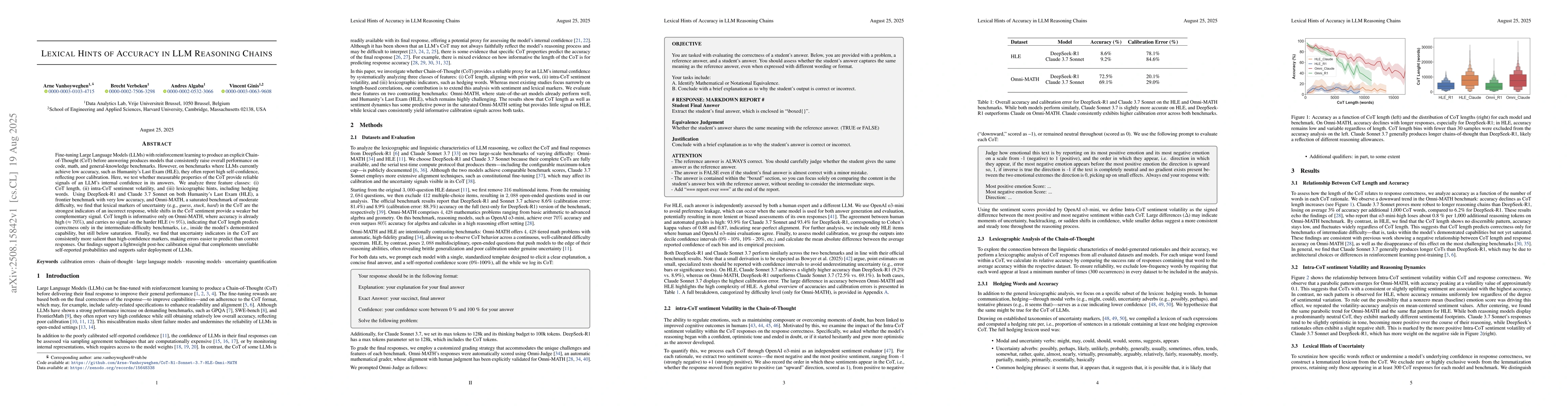Thumbnail for Lexical Hints of Accuracy in LLM Reasoning Chains