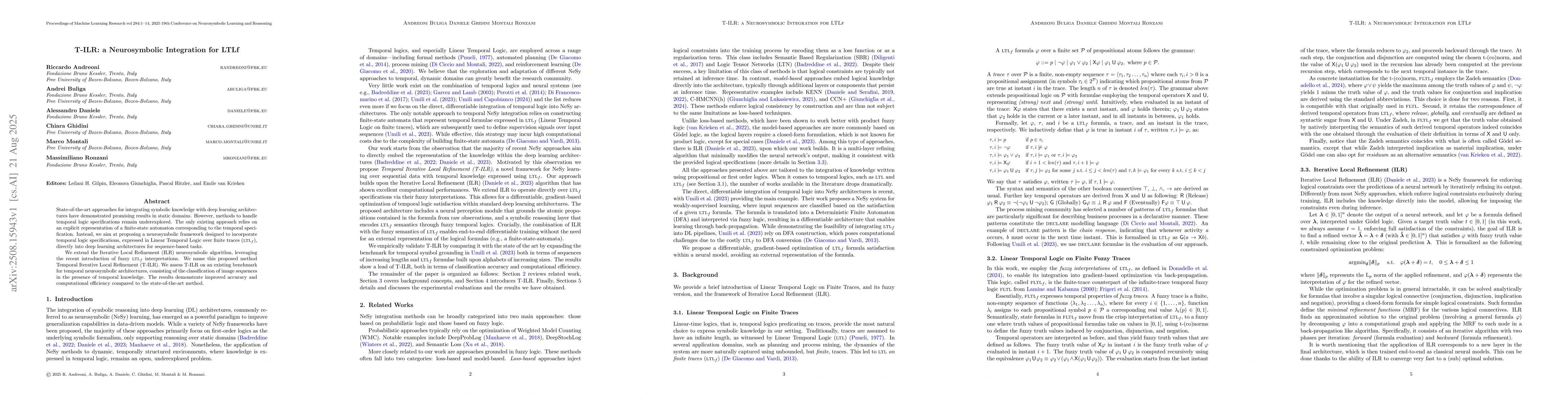 Thumbnail for T-ILR: a Neurosymbolic Integration for LTLf
