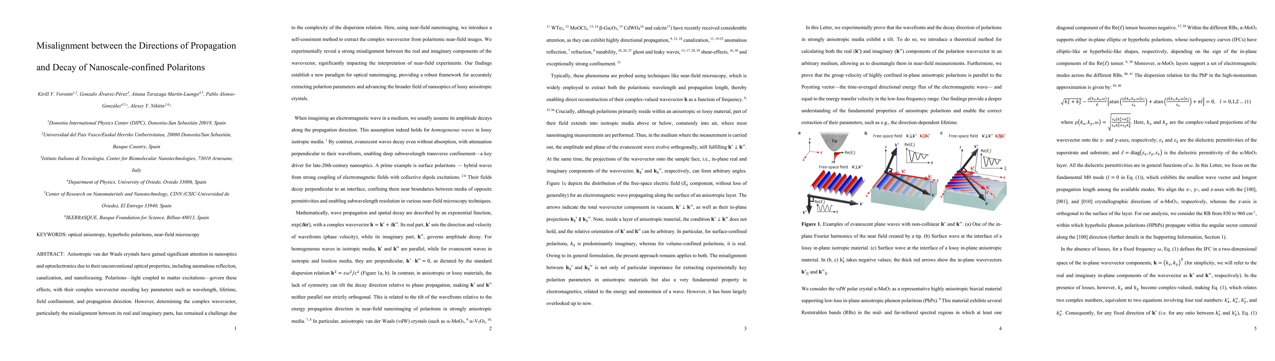 Thumbnail for Misalignment between the Directions of Propagation and Decay of
  Nanoscale-confined Polaritons