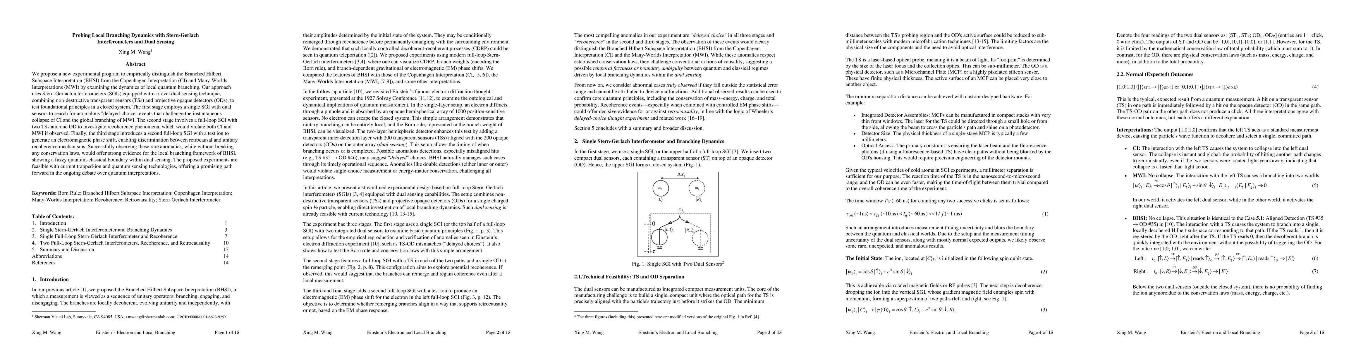 Thumbnail for Probing Local Branching Dynamics with Stern-Gerlach Interferometers and
  Dual Sensing