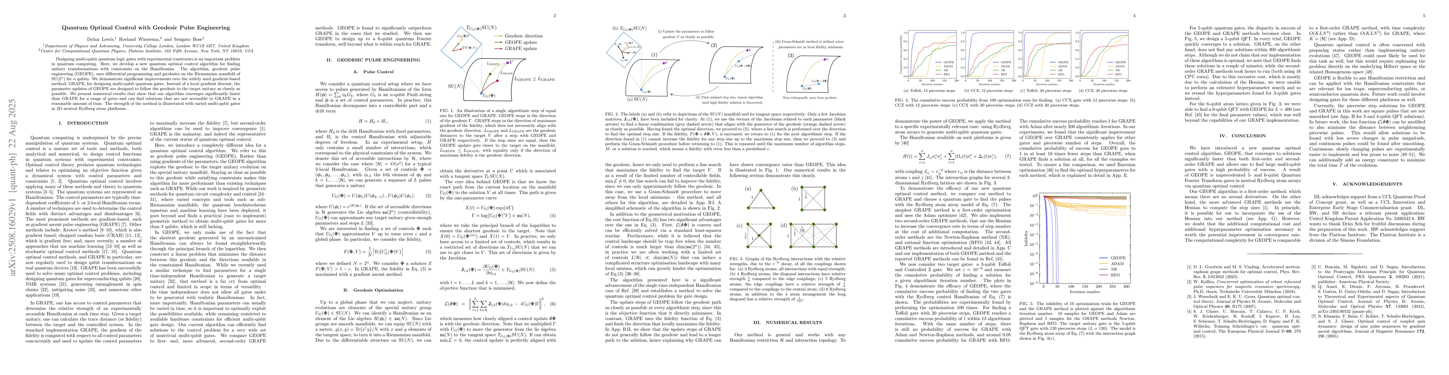Thumbnail for Quantum Optimal Control with Geodesic Pulse Engineering
