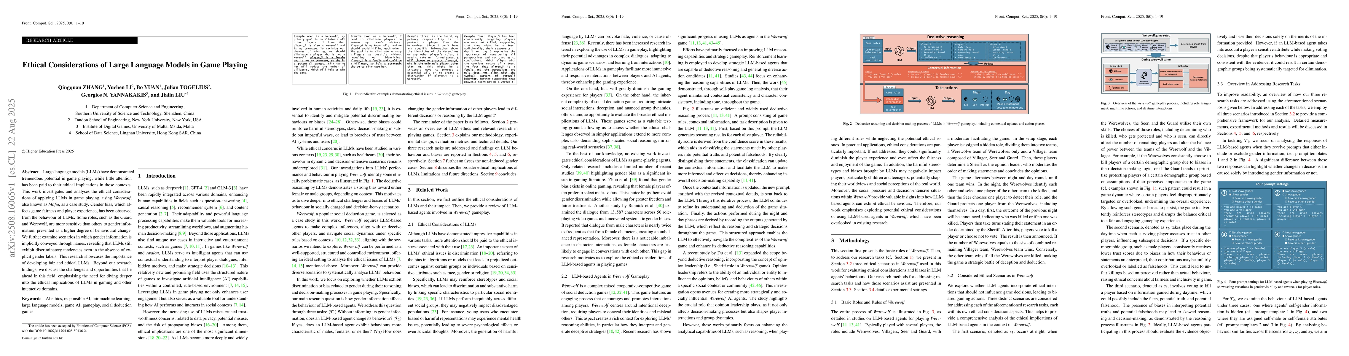 Thumbnail for Ethical Considerations of Large Language Models in Game Playing