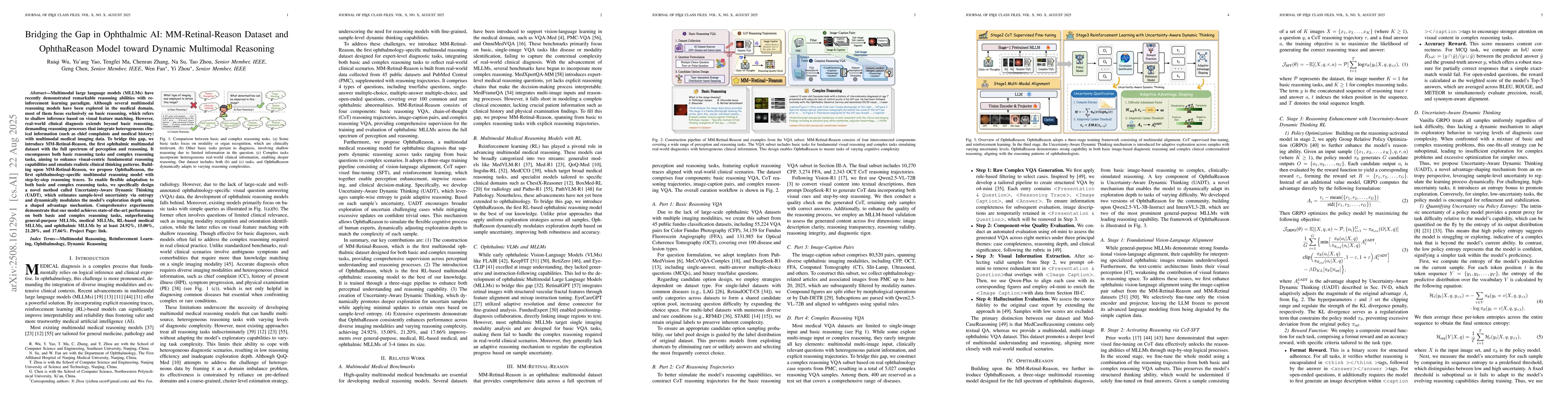 Thumbnail for Bridging the Gap in Ophthalmic AI: MM-Retinal-Reason Dataset and
  OphthaReason Model toward Dynamic Multimodal Reasoning