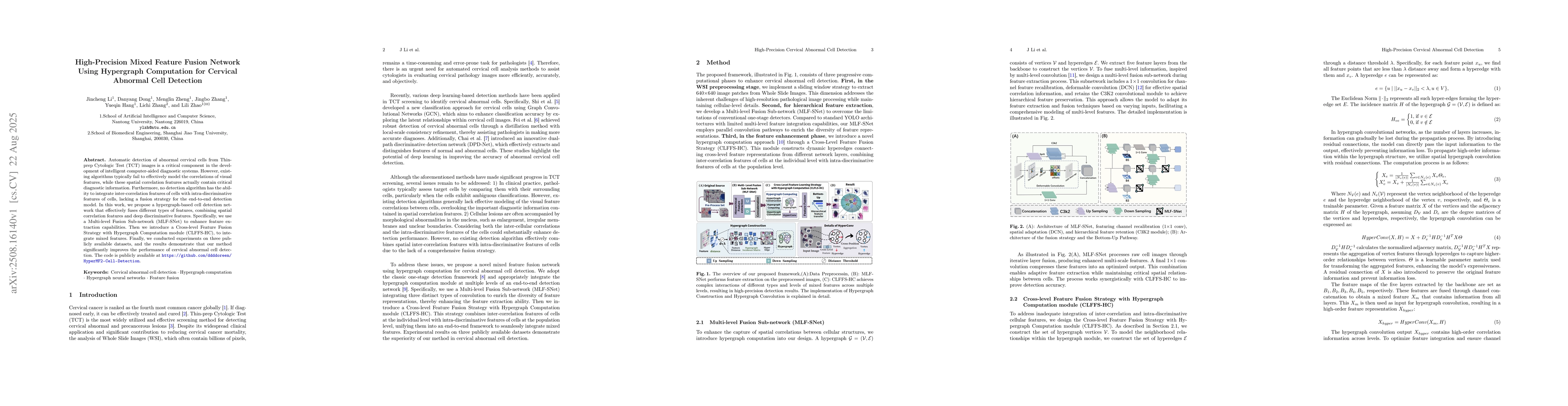 Thumbnail for High-Precision Mixed Feature Fusion Network Using Hypergraph Computation
  for Cervical Abnormal Cell Detection