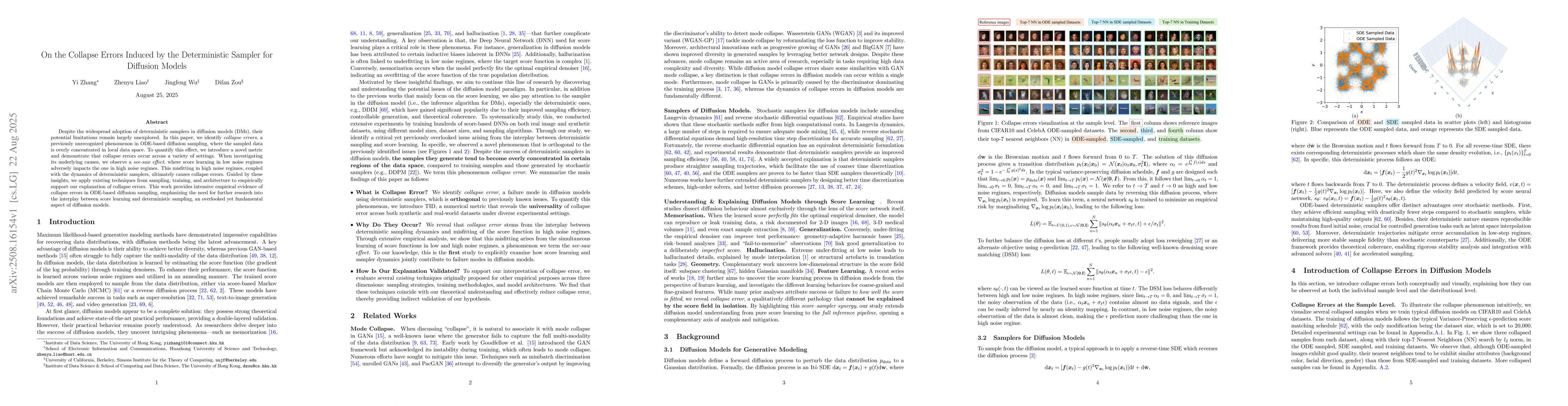 Thumbnail for On the Collapse Errors Induced by the Deterministic Sampler for
  Diffusion Models