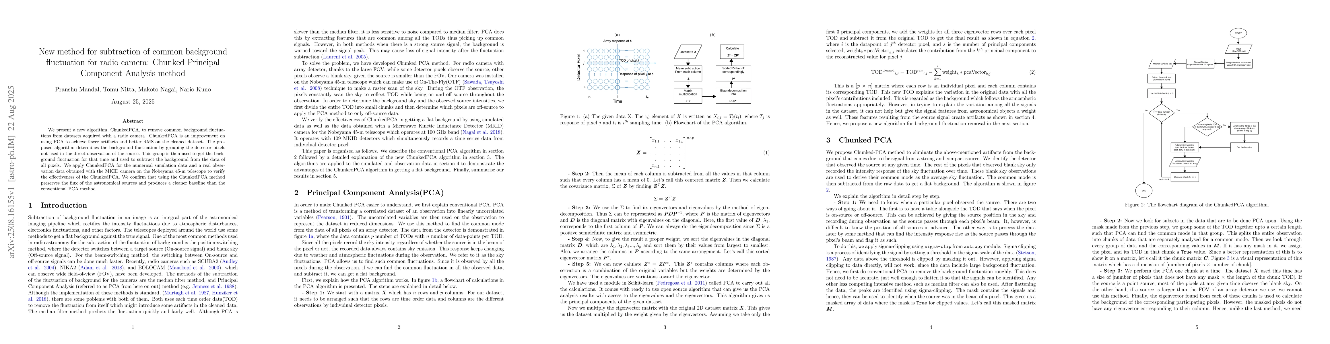 Thumbnail for New method for subtraction of common background fluctuation for radio
  camera: Chunked Principal Component Analysis method