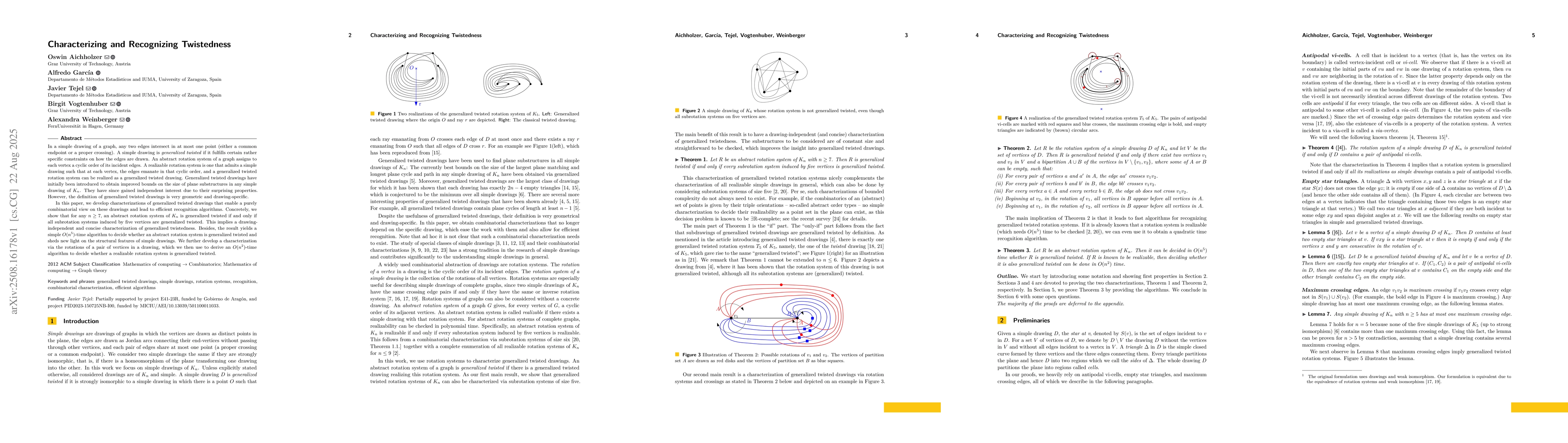 Thumbnail for Characterizing and Recognizing Twistedness