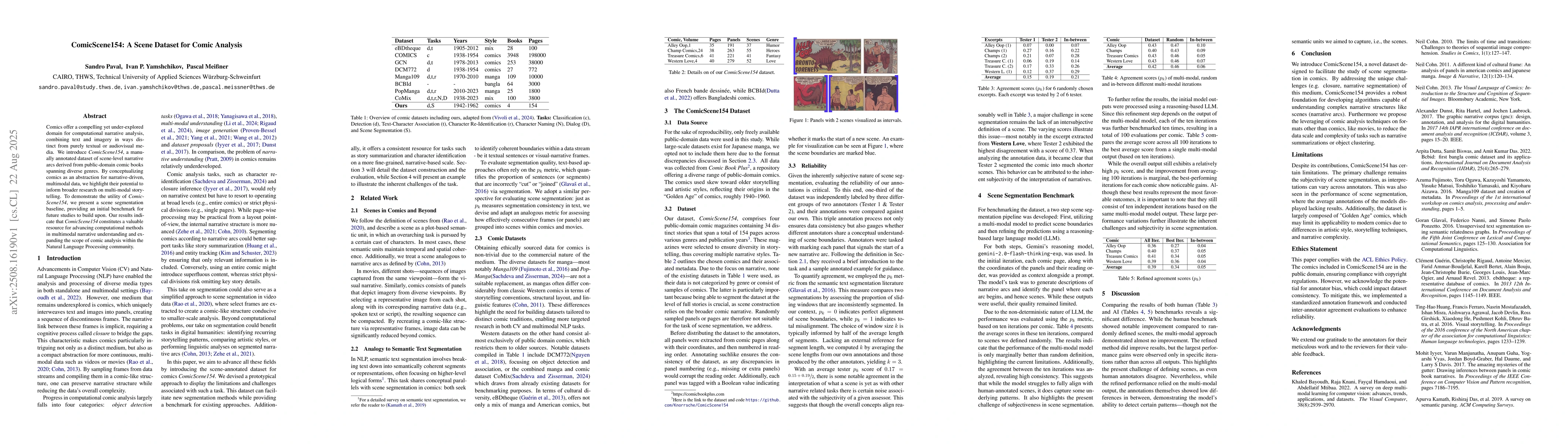 Thumbnail for ComicScene154: A Scene Dataset for Comic Analysis