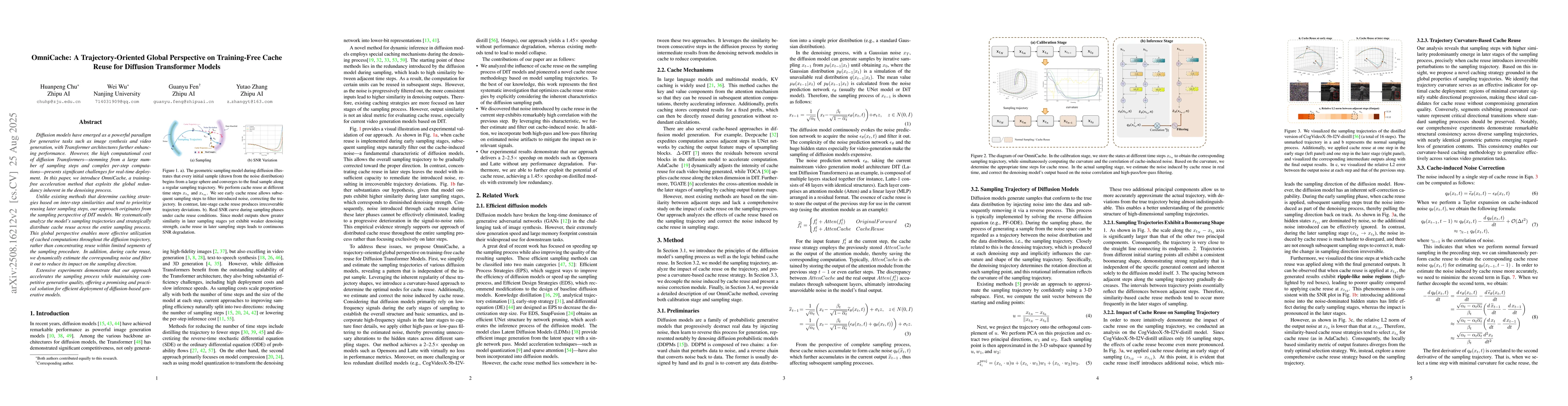 Thumbnail for OmniCache: A Trajectory-Oriented Global Perspective on Training-Free
  Cache Reuse for Diffusion Transformer Models