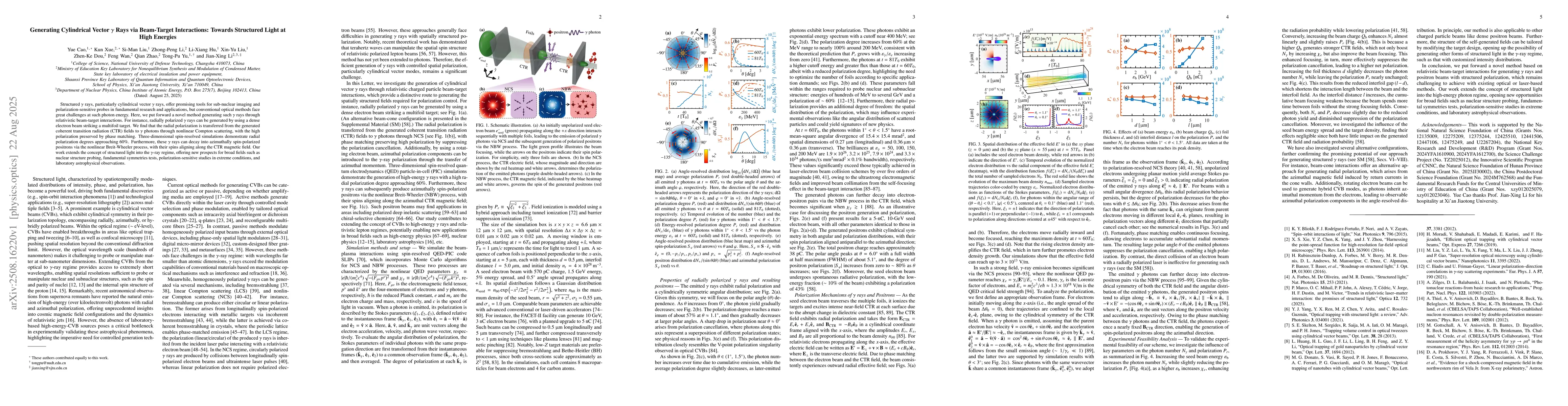 Thumbnail for Generating Cylindrical Vector γ Rays via Beam-Target
  Interactions: Towards Structured Light at High Energies
