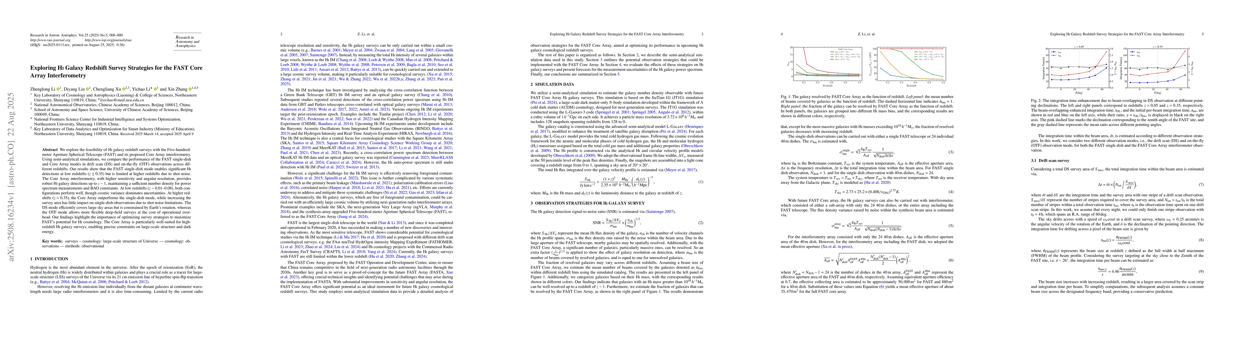 Thumbnail for Exploring HI Galaxy Redshift Survey Strategies for the FAST Core Array
  Interferometry