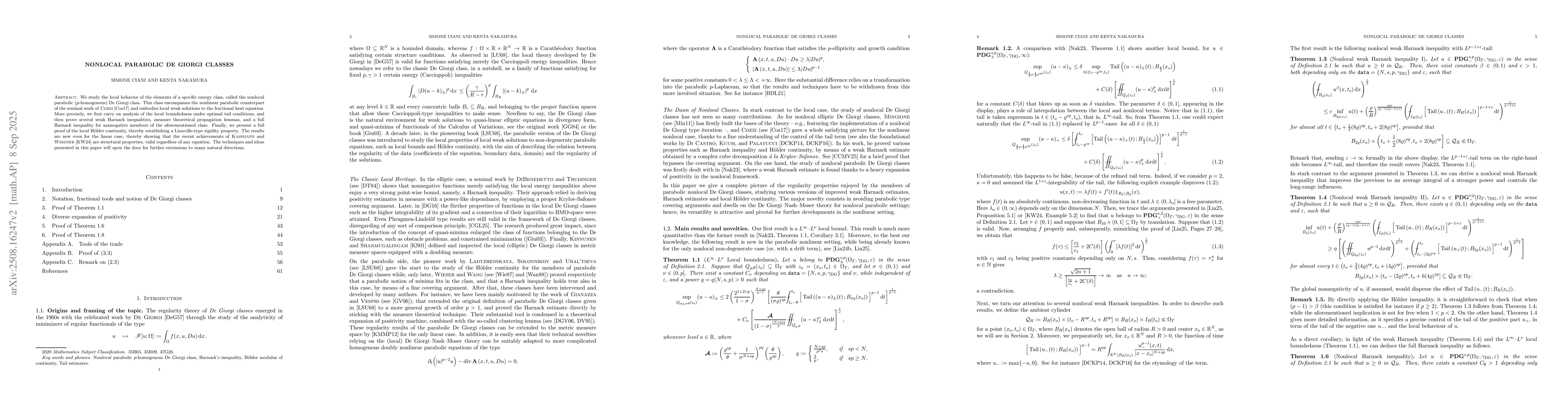 Thumbnail for Diverse regularities for nonlocal parabolic De Giorgi classes I