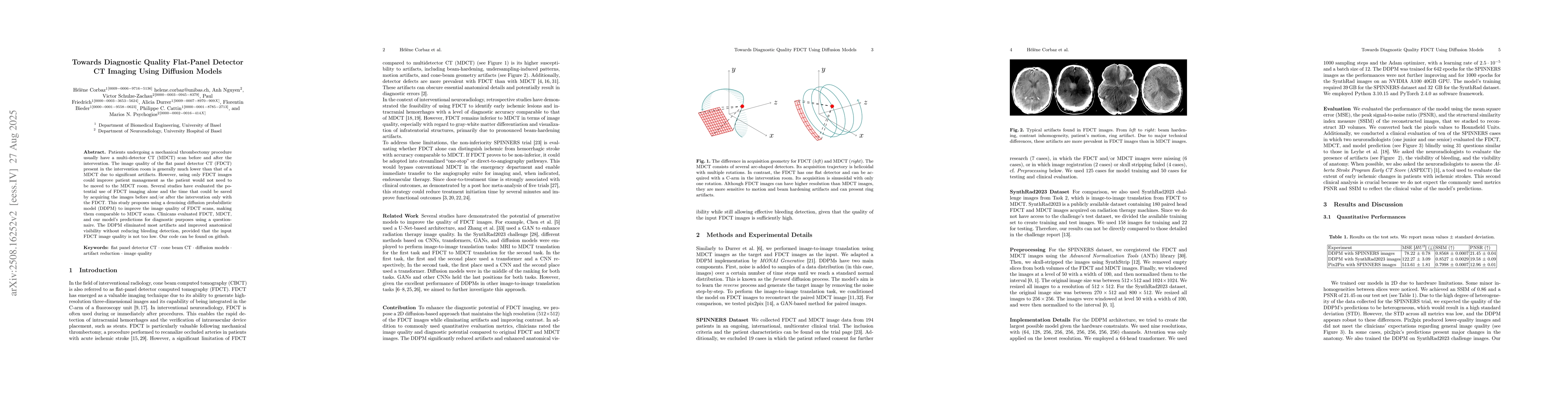Thumbnail for Towards Diagnostic Quality Flat-Panel Detector CT Imaging Using
  Diffusion Models