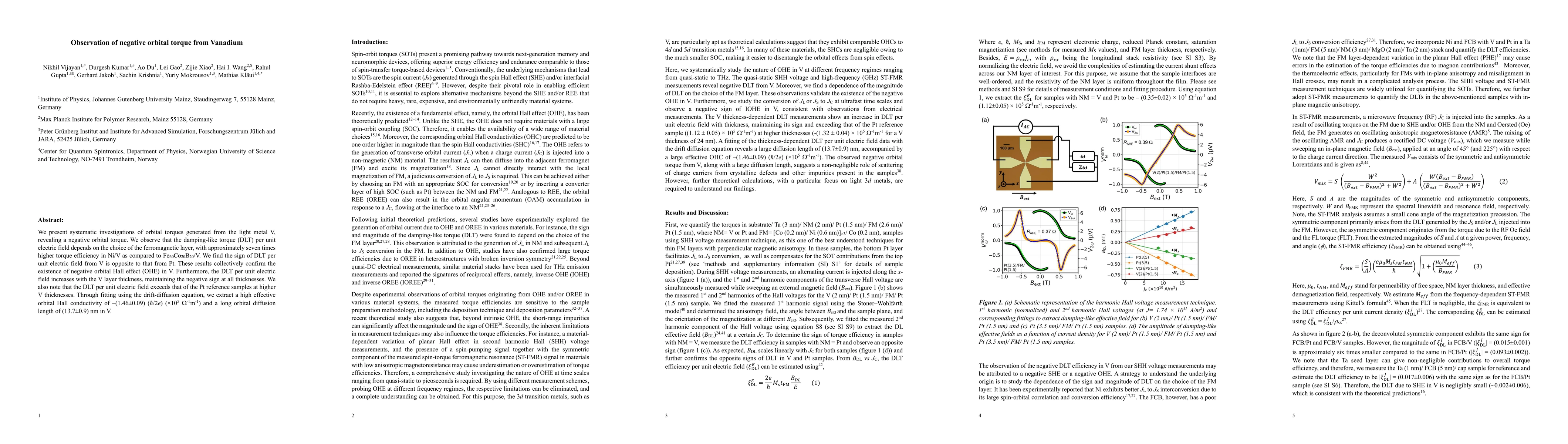 Thumbnail for Observation of negative orbital torque from Vanadium