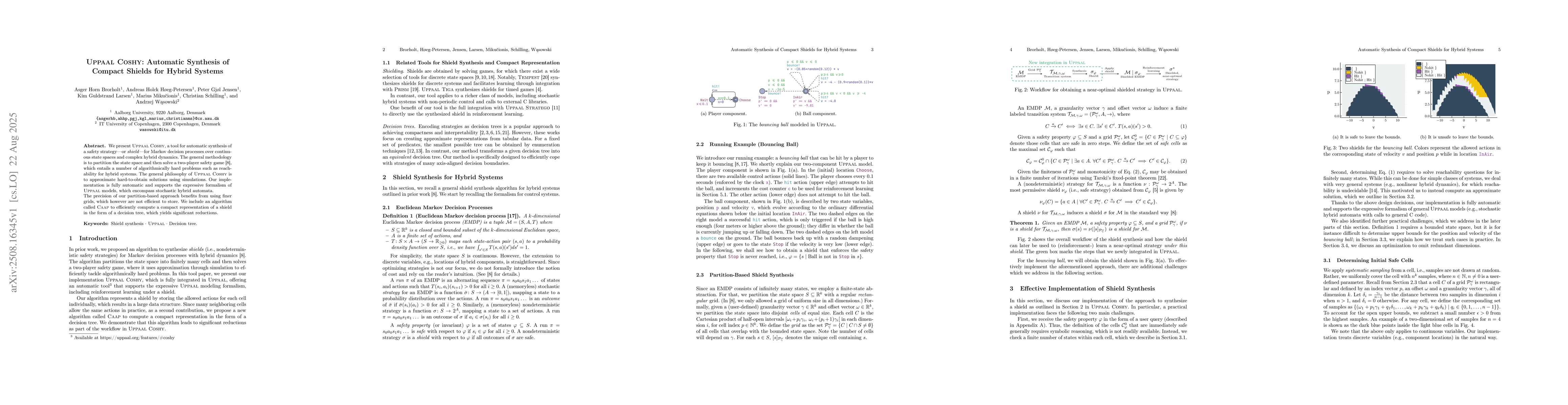 Thumbnail for Uppaal Coshy: Automatic Synthesis of Compact Shields for Hybrid Systems