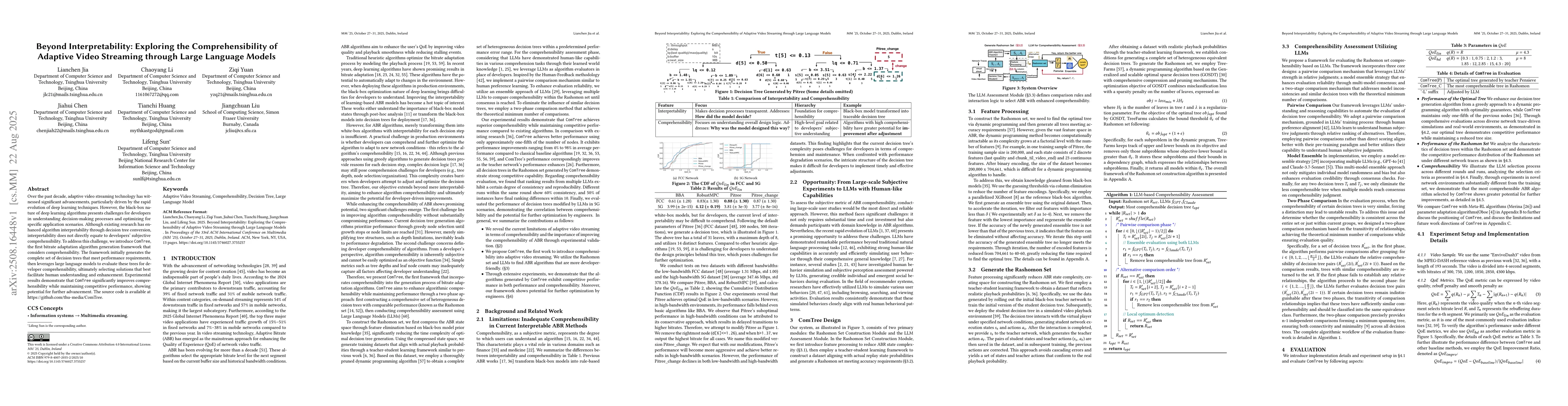 Thumbnail for Beyond Interpretability: Exploring the Comprehensibility of Adaptive
  Video Streaming through Large Language Models
