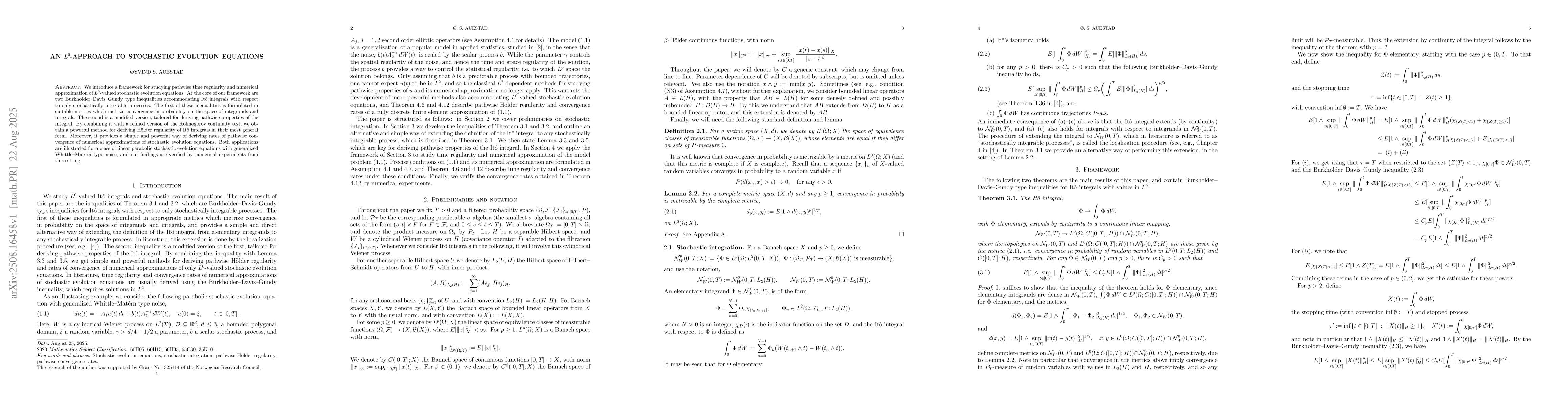 Thumbnail for An $L^0$-approach to stochastic evolution equations
