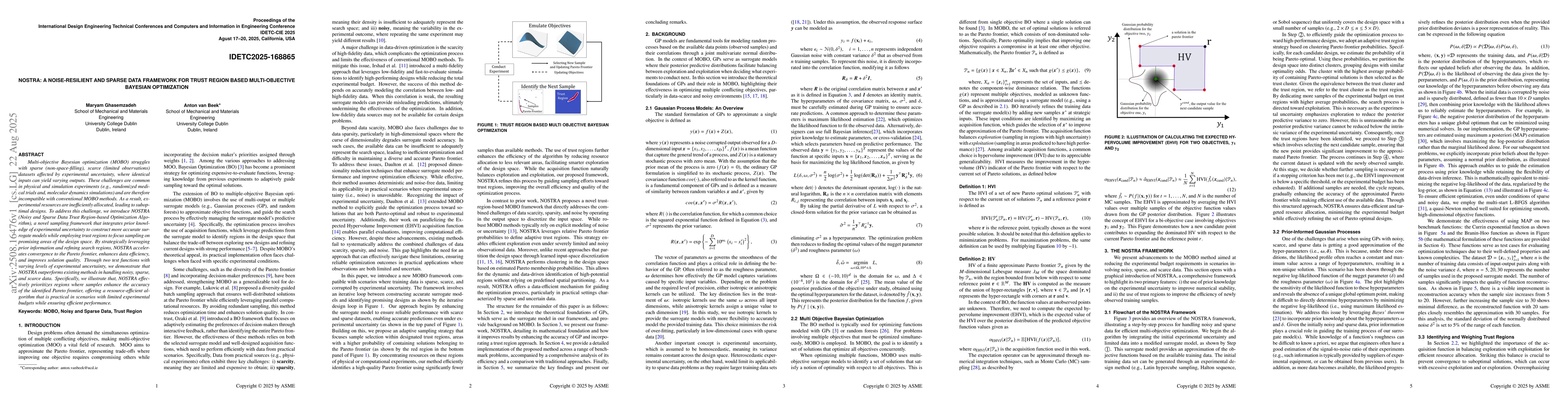Thumbnail for NOSTRA: A noise-resilient and sparse data framework for trust region
  based multi objective Bayesian optimization