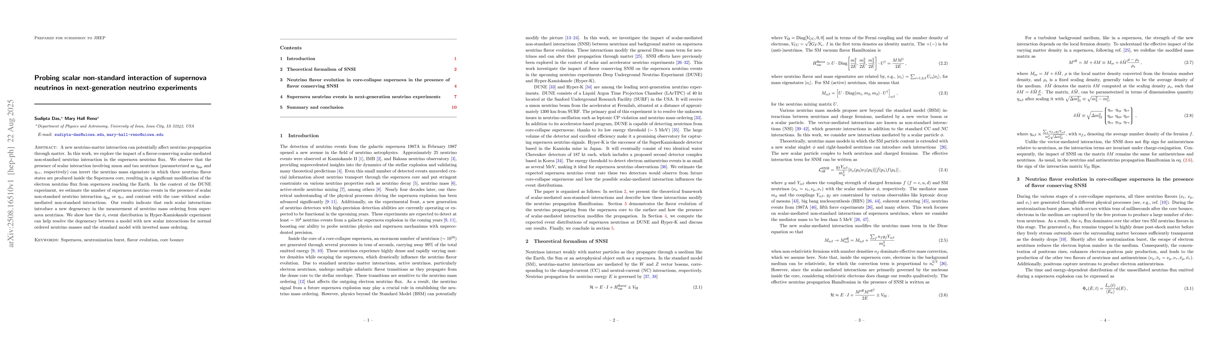 Thumbnail for Probing scalar non-standard interaction of supernova neutrinos in
  next-generation neutrino experiments