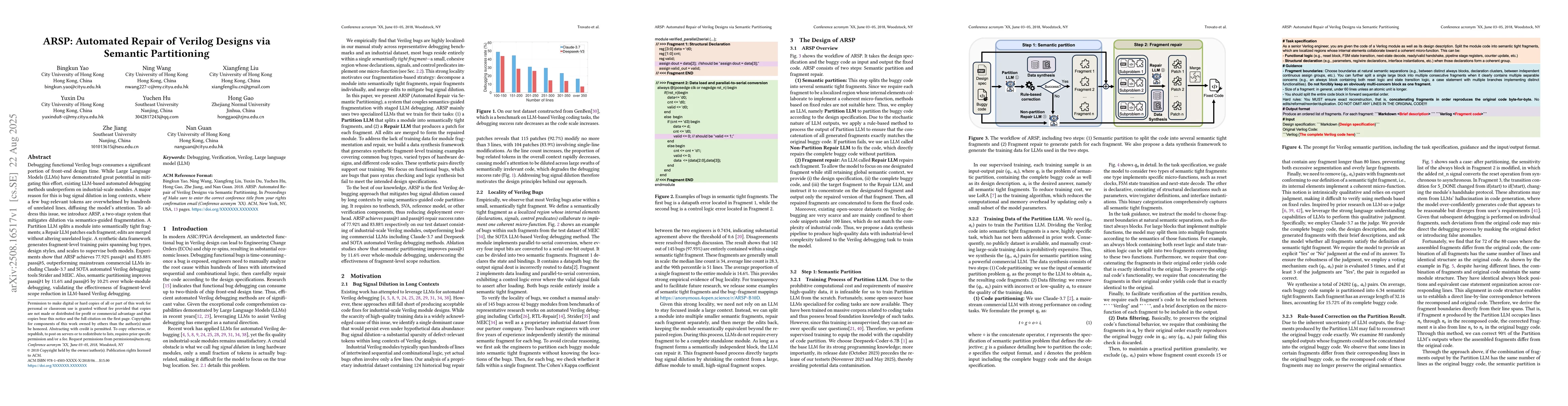 Thumbnail for ARSP: Automated Repair of Verilog Designs via Semantic Partitioning