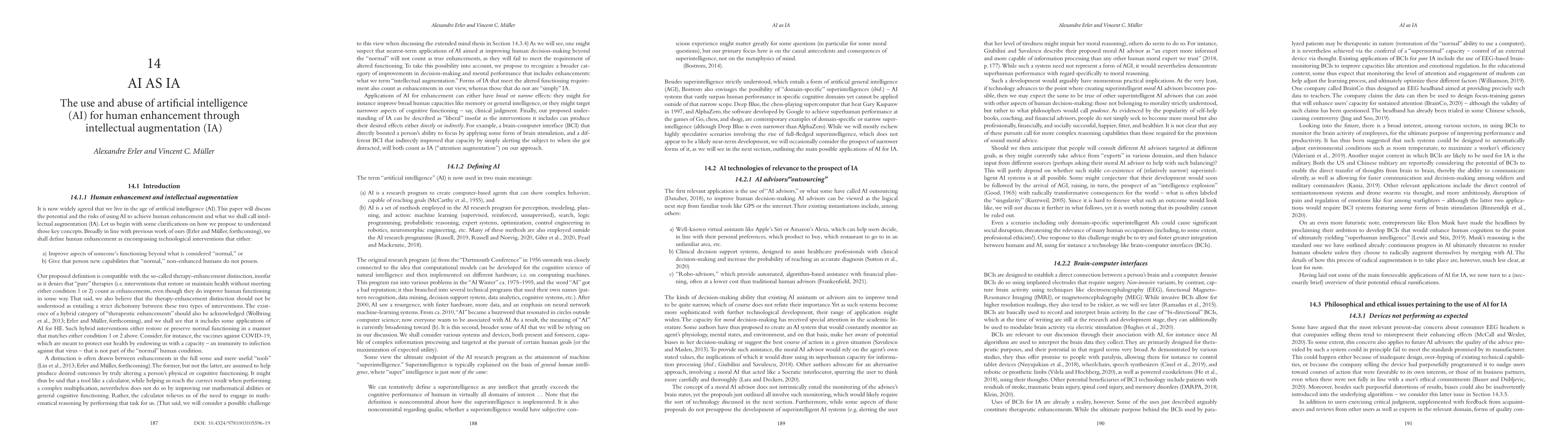 Thumbnail for AI as IA: The use and abuse of artificial intelligence (AI) for human
  enhancement through intellectual augmentation (IA)