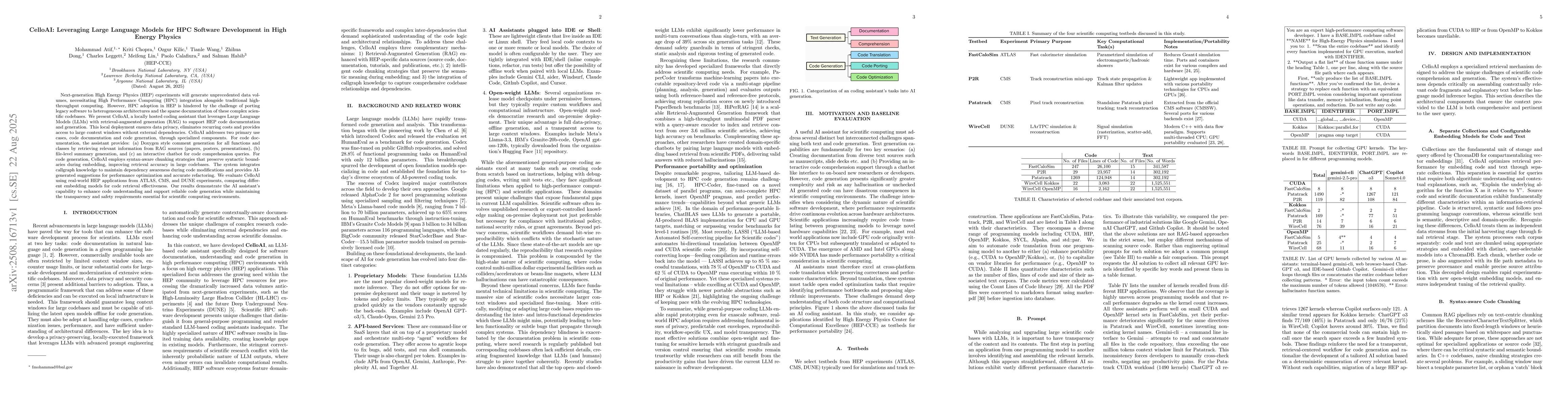 Thumbnail for CelloAI: Leveraging Large Language Models for HPC Software Development
  in High Energy Physics