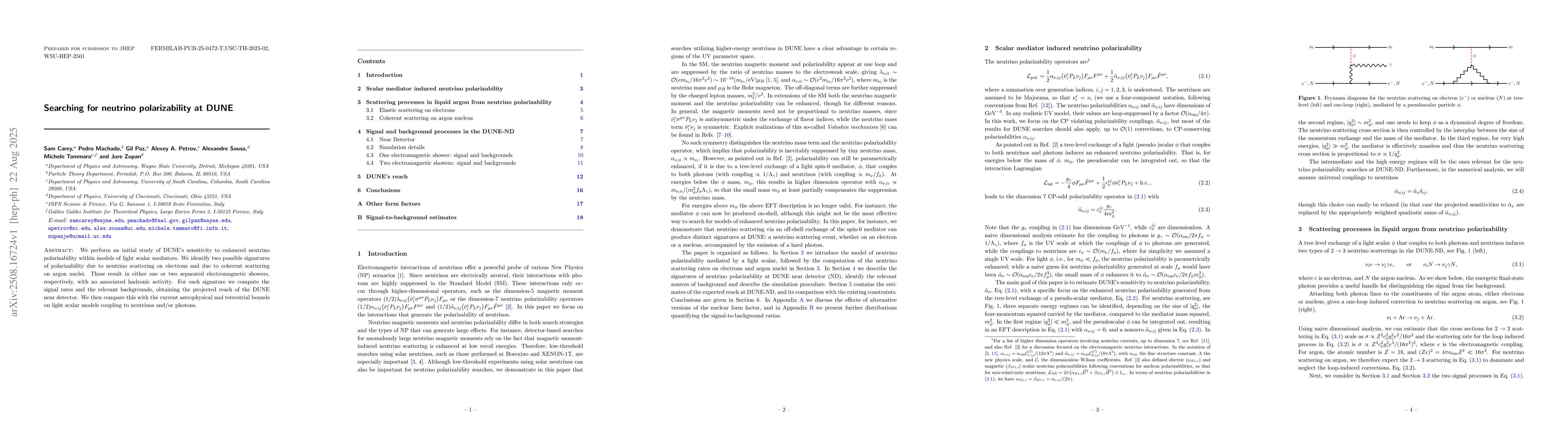 Thumbnail for Searching for neutrino polarizability at DUNE