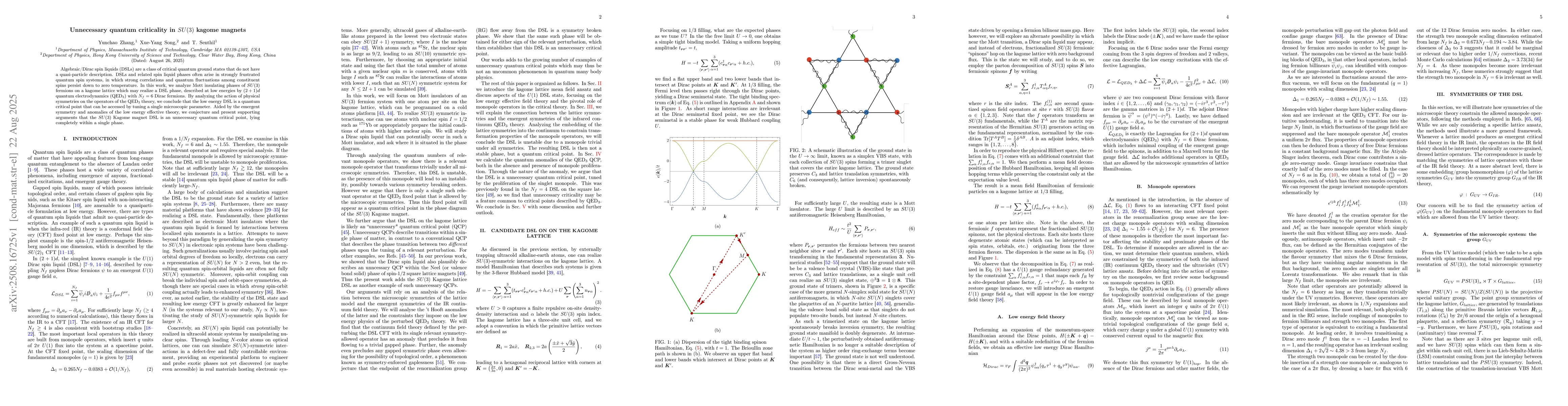 Thumbnail for Unnecessary quantum criticality in $SU(3)$ kagome magnets