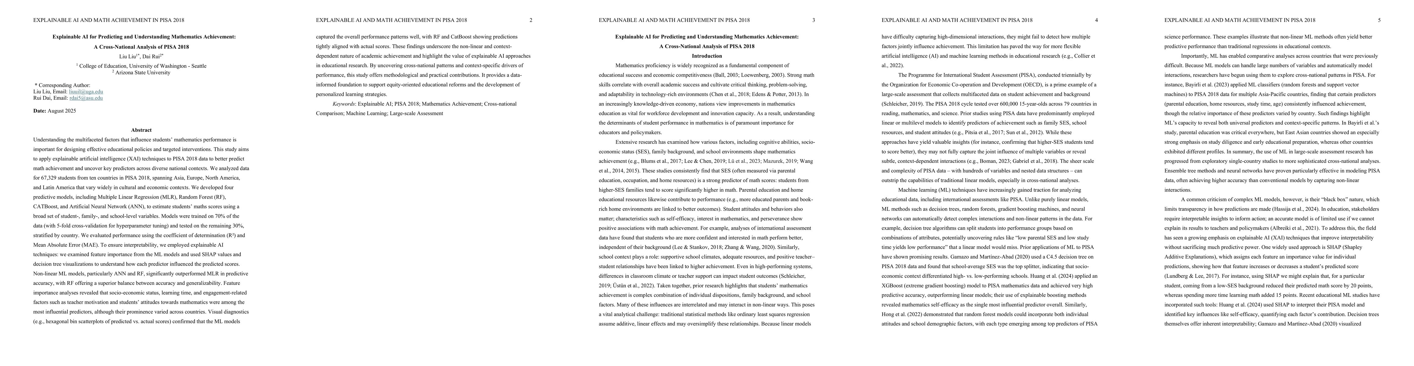 Thumbnail for Explainable AI for Predicting and Understanding Mathematics Achievement:
  A Cross-National Analysis of PISA 2018