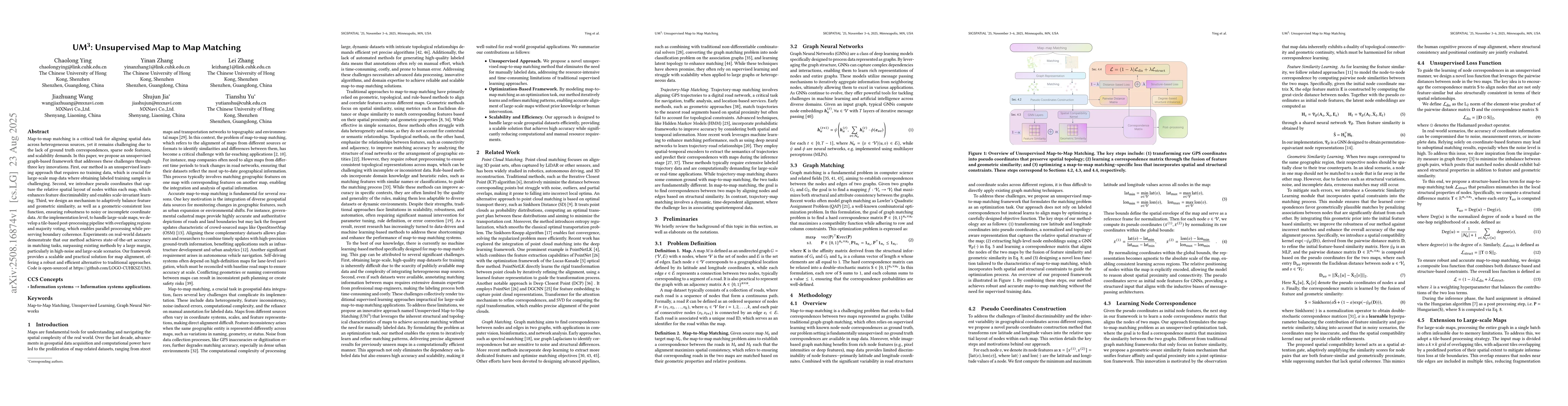 Thumbnail for UM3: Unsupervised Map to Map Matching