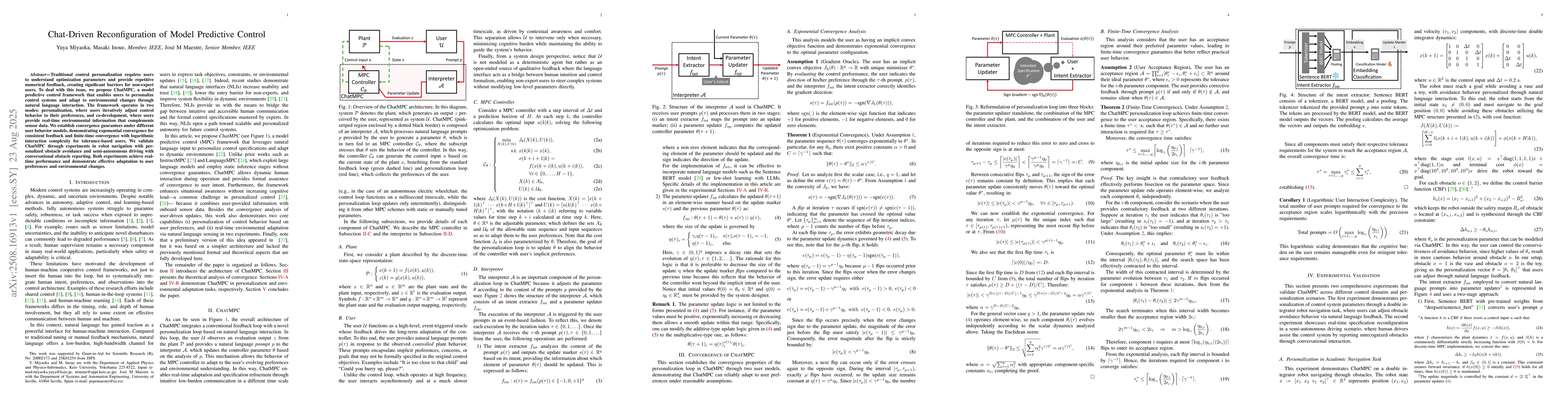 Thumbnail for Chat-Driven Reconfiguration of Model Predictive Control