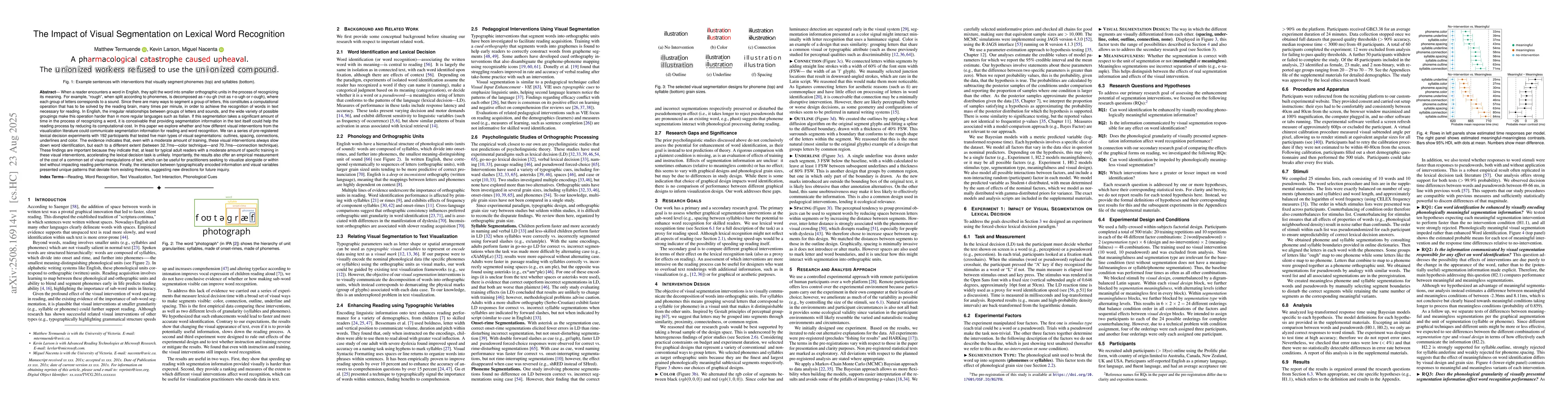 Thumbnail for The Impact of Visual Segmentation on Lexical Word Recognition