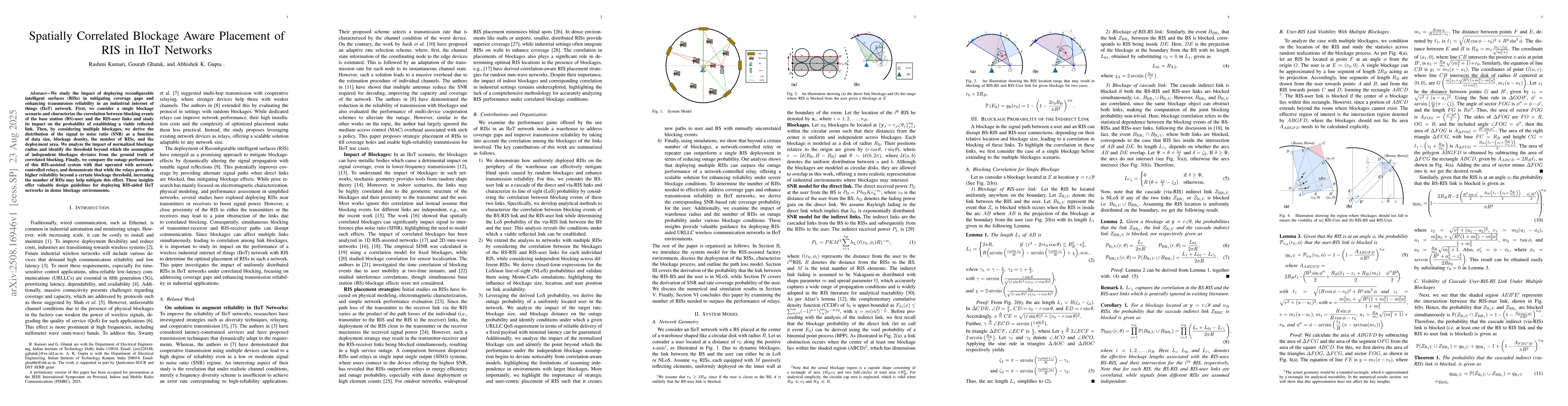 Thumbnail for Spatially Correlated Blockage Aware Placement of RIS in IIoT Networks